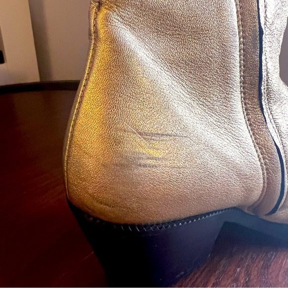 Barbara Bui Gold Leather Boots - Picture 9 of 13